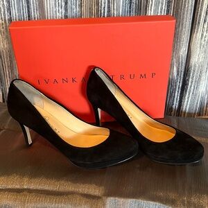 Ivanka Trump Black Suede Heels
